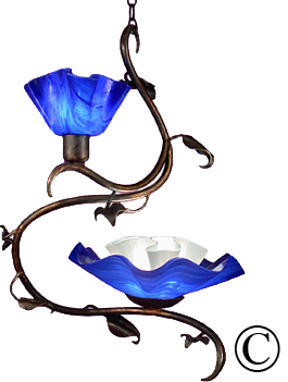 Radiance Two Blossom Swag Chandelier