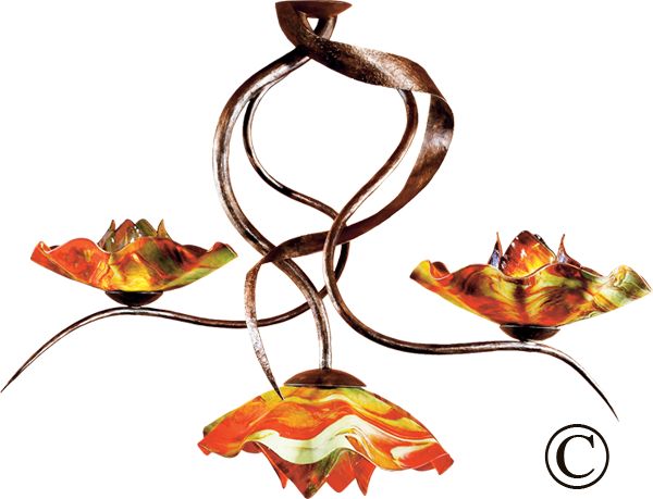 Lazy Daisy Three Blossom Spotlight Chandelier