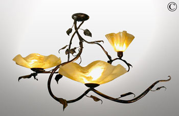 Magnolia Three Blossom Chandelier