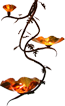 Jezebel Signature Oak Leaf Three Blossom Chandelier