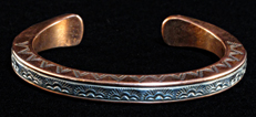 Sunrays, Clouds & Mountains Silver & Copper Bracelet