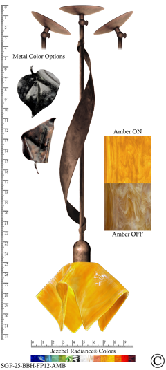Jezebel Radiance Sweetgrass Flame Pendant