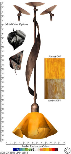 Jezebel Radiance Sweetgrass Lily Pendant