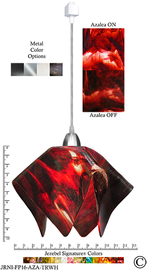 Jezebel Signature Track Lighting Flame Pendant, Large