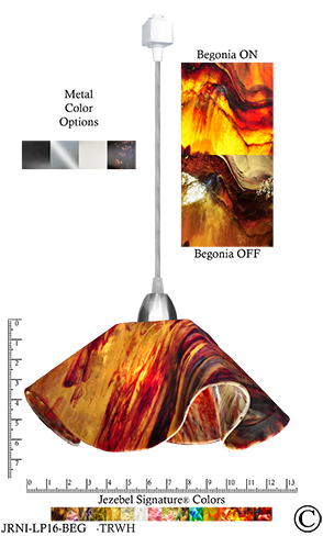 Jezebel Signature Track Lighting Lily Pendant, Large