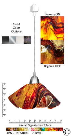 Jezebel Signature Track Lighting Lily Pendant, Small