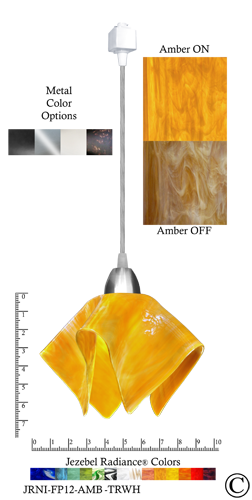 Jezebel Radiance Track Lighting Flame Pendant, Small