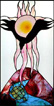Courage Meets Wisdom Stained Glass by Jezebel